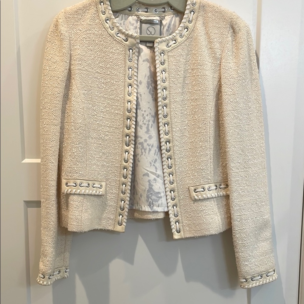 St. John Couture Cream Tweed Jacket - 4